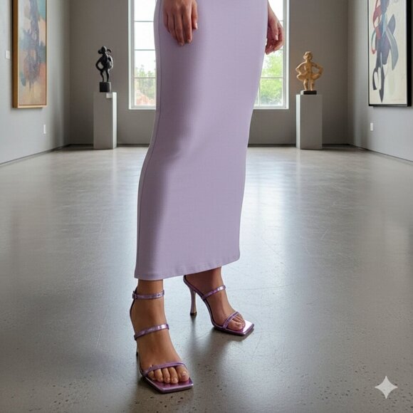 NEW Marc Fisher Dalida Purple Square Toe Sandal Heel Stiletto Size 7 - Picture 11 of 11